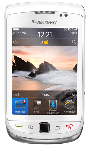 Le BlackBerry Torch 9800 est disponible en blanc chez Orange