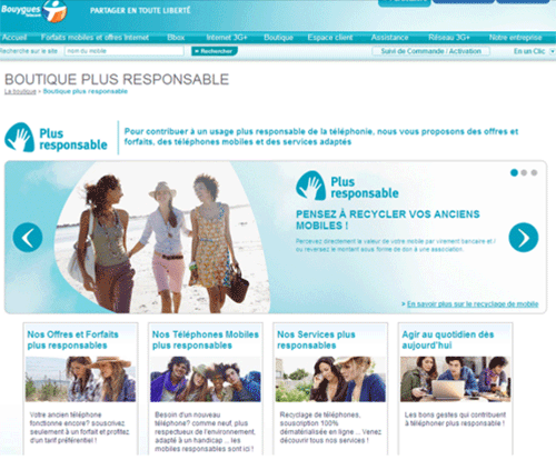 Bouygues Télécom ouvre une boutique en ligne plus responsable