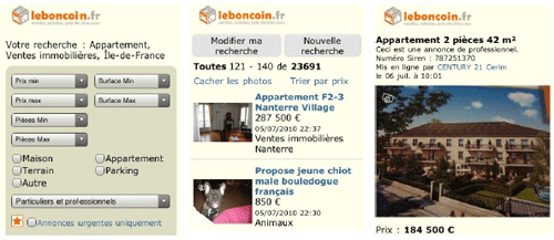 Leboncoin.fr débarque sur l'Internet mobile
