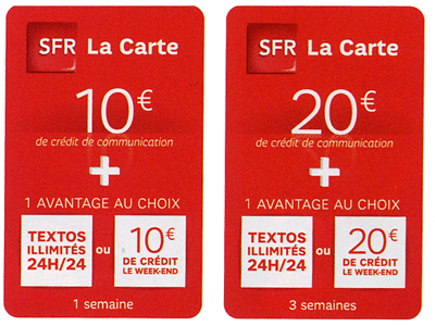 SFR : deux nouvelles recharges avec des SMS illimités ou un doublement de crédit le week-end