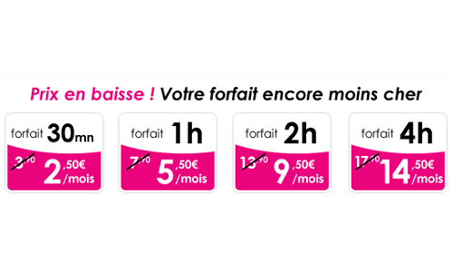T&eacute;l&eacute;phone Forfait 1h