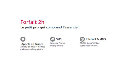 T&eacute;l&eacute;phone Forfait Basic Mobile 2h sans engagement