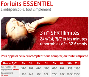 T&eacute;l&eacute;phone Formule Essentiel 2h sur 24 mois