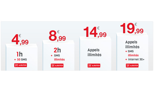 Téléphone Forfait Libre 1h dappels + 50 SMS