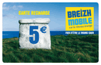 T&eacute;l&eacute;phone Recharge 5� Breizh Mobile