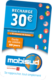 Téléphone Recharge Mobisud 30 € Téléphone Recharge Mobisud 30 €