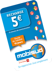 Téléphone Recharge Mobisud 5 € Téléphone Recharge Mobisud 5 €