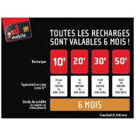 Recharge 10  avec 60 min ou 200 SMS