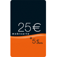 Recharge Mobicarte 25   + 5  offerts -Plan Soir et Week End-