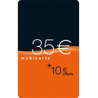 Recharge Mobicarte 35  + 10  offerts -Plan Soir et Week End-