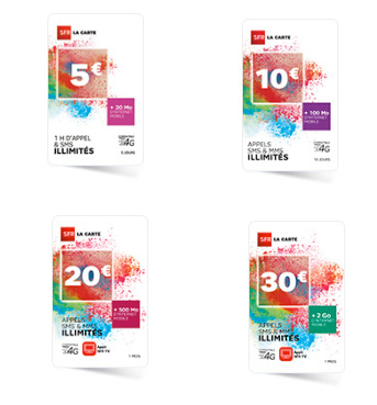 Téléphone Carte prépayée 10€ SFR appels/SMS/ MMS illimités avec 100 Mo valable 10 jours Téléphone Carte prépayée 10€ SFR appels/SMS/ MMS illimités avec 100 Mo valable 10 jours